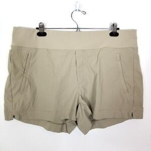 Athleta Women Trekkie North Hiking shorts Sz 18 Beige Pull On Hiking Athletic